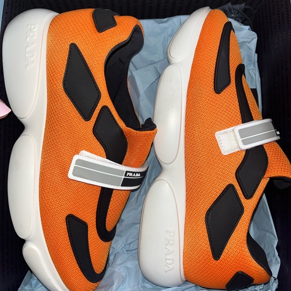 Black and orange Prada sneakers - Picture 3 of 4